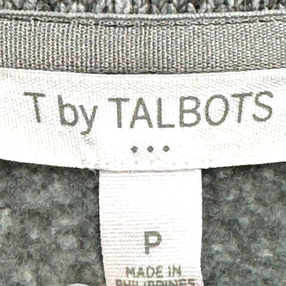 T By Talbots Grey Heathered Button Up Sweatshirt … - image 5